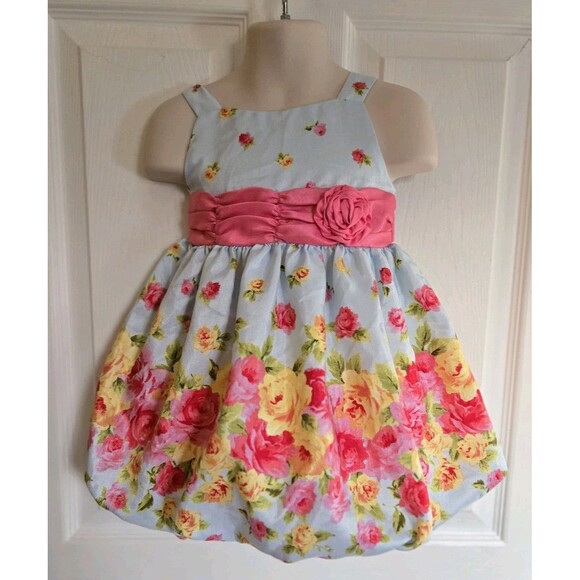 American Princess Bubble Dress Size 2T Spring Flowers Easter Sunday SO Pretty! - Picture 3 of 11